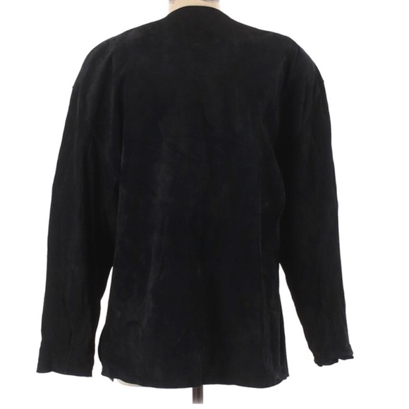 J. FOSS 80’s Vintage Black Suede jacket Size Small - Picture 6 of 16
